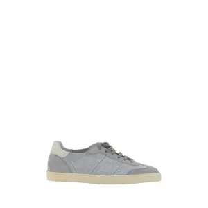 Brunello Cucinelli Men Gray Sneakers Suede Leather Athletic Trainer Shoes EUR 40