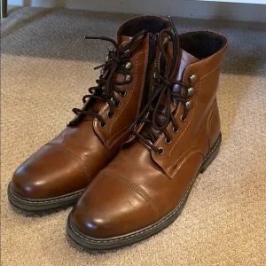 Bruno Marc NY “Philly” Synthetic Leather Brown Boots