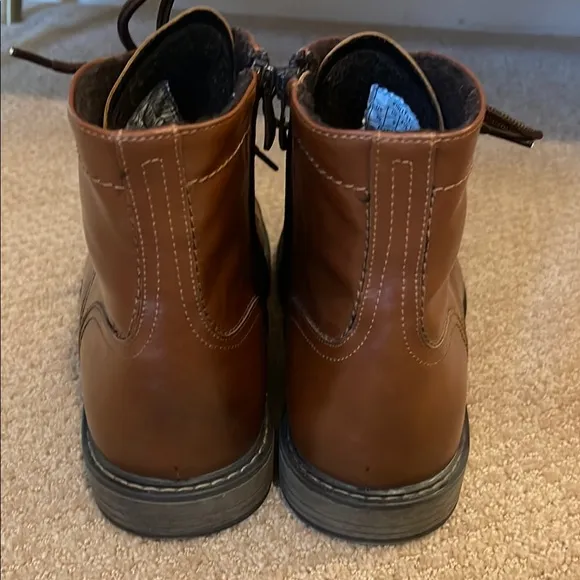 Bruno Marc NY “Philly” Synthetic Leather Brown Boots