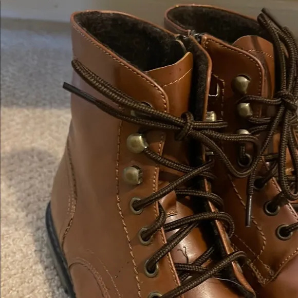 Bruno Marc NY “Philly” Synthetic Leather Brown Boots