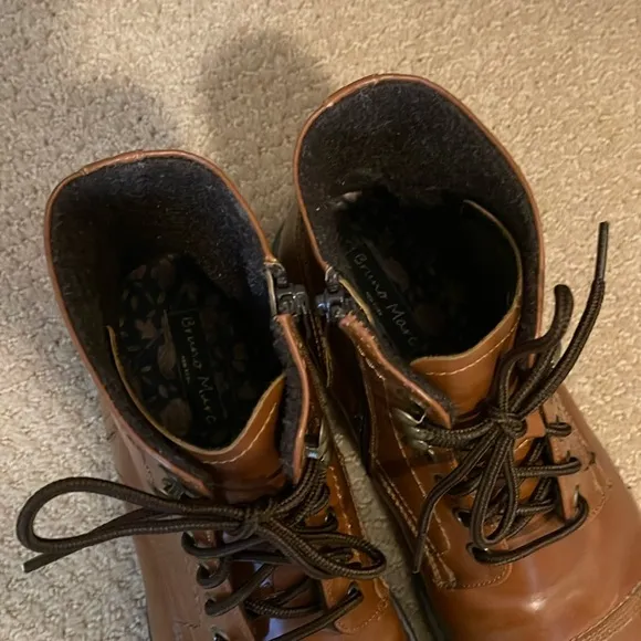 Bruno Marc NY “Philly” Synthetic Leather Brown Boots