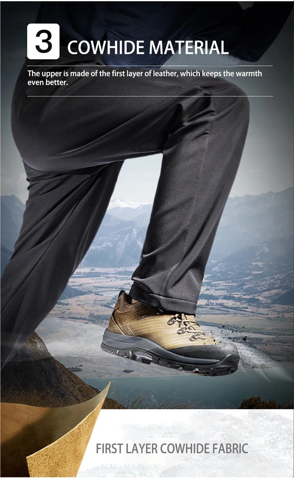 CAMEL Hommes Femmes Randonnée En Plein Air Chaussures En Cuir Antidérapant Respirant Escalade Trekking Randonnée Sneakers