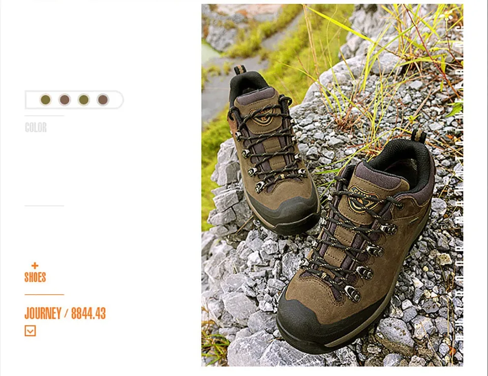 CAMEL Hommes Femmes Randonnée En Plein Air Chaussures En Cuir Antidérapant Respirant Escalade Trekking Randonnée Sneakers