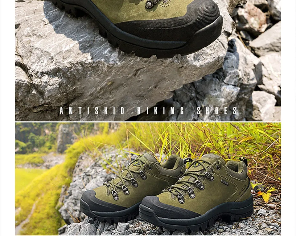 CAMEL Hommes Femmes Randonnée En Plein Air Chaussures En Cuir Antidérapant Respirant Escalade Trekking Randonnée Sneakers