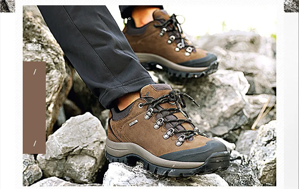 CAMEL Hommes Femmes Randonnée En Plein Air Chaussures En Cuir Antidérapant Respirant Escalade Trekking Randonnée Sneakers