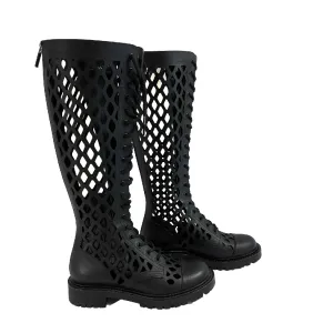 Christian Dior - D-Trap Black High Boots in Matt Calfskin 35.5 US 5.5 BRAND NEW