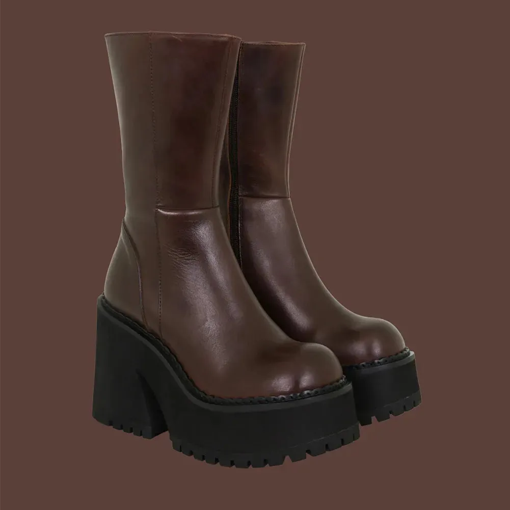 Chunky Platform Heel Boots