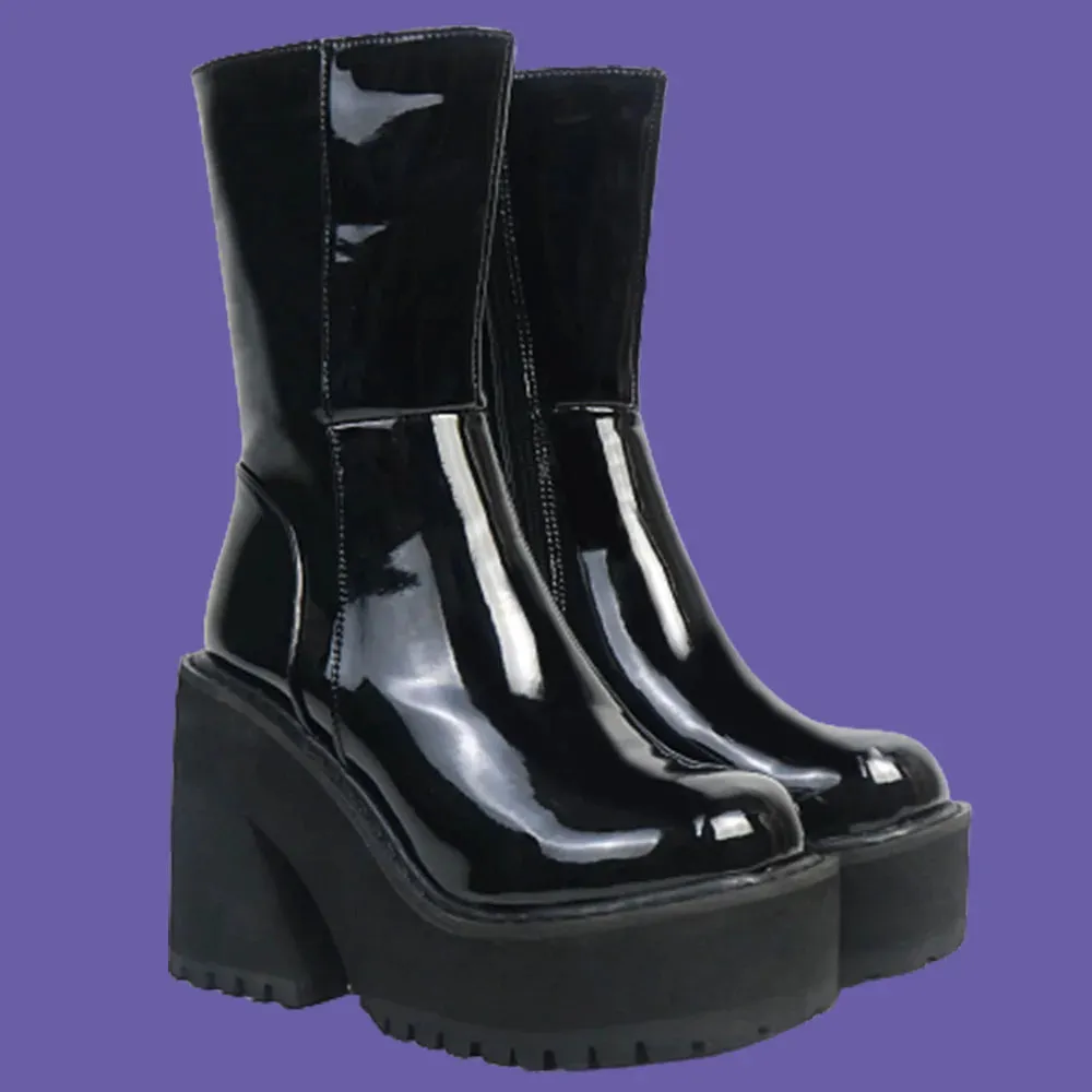 Chunky Platform Heel Boots