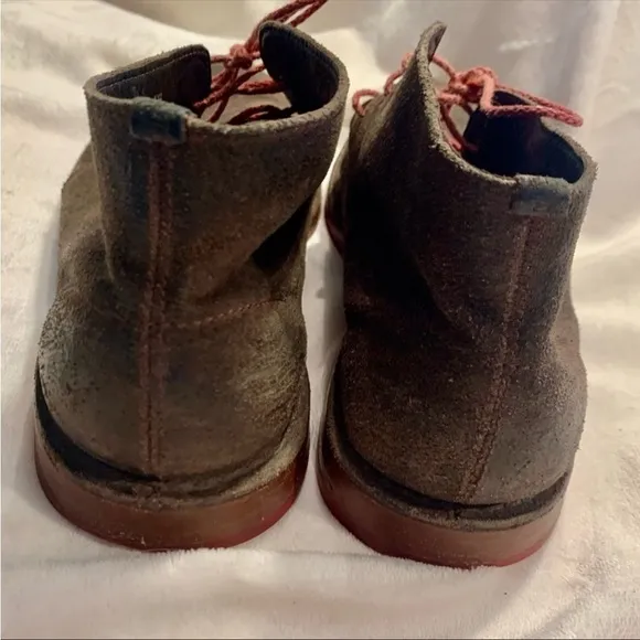 Cole Haan Dress Shoes Men Sz 8.5 Suede Leather Brown Suede Leather Lace-Up