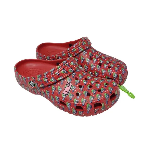Crocs Classic Clogs Men 9 Women 11 Slip On Holiday Vineyard Vines Christmas Tree