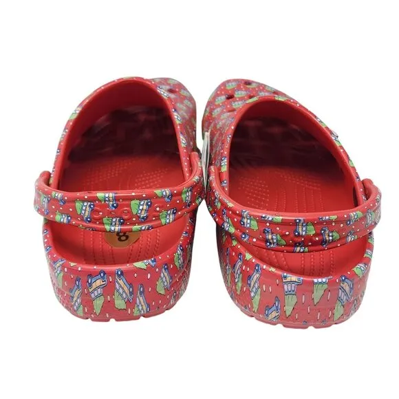 Crocs Classic Clogs Men 9 Women 11 Slip On Holiday Vineyard Vines Christmas Tree