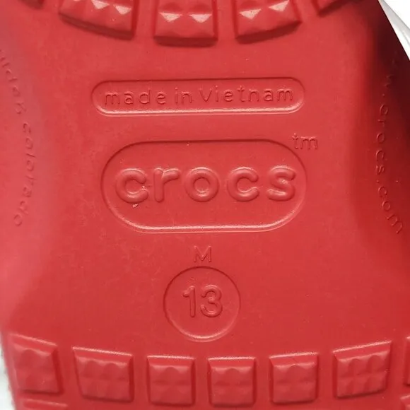 Crocs Classic Clogs Men Size 13 Slip On Holiday Vineyard Vines Christmas Trees