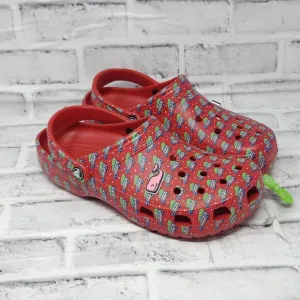 Crocs Classic Clogs Sz 12 Slip On Holiday Vineyard Vines Christmas Trees Jibbitz