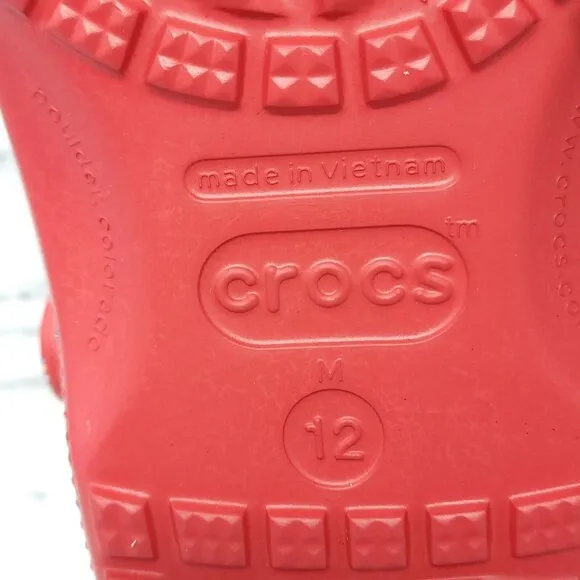 Crocs Classic Clogs Sz 12 Slip On Holiday Vineyard Vines Christmas Trees Jibbitz