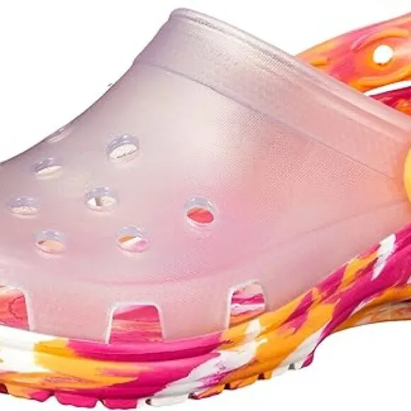 Crocs Unisex Adult Classic Translucent Marbled Clog Sizes 11/ 12 M