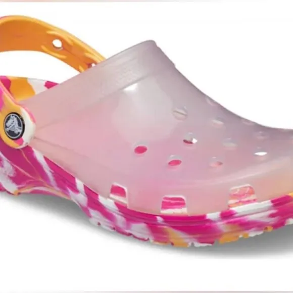 Crocs Unisex Adult Classic Translucent Marbled Clog Sizes 11/ 12 M