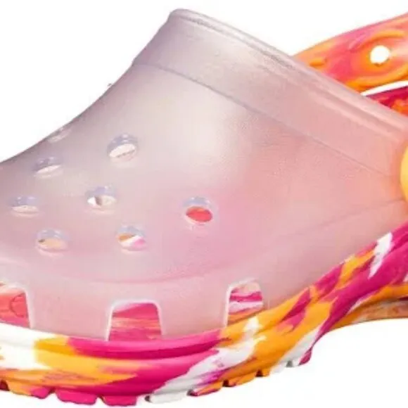 Crocs Unisex Adult Classic Translucent Marbled Clog Sizes 11/ 12 M