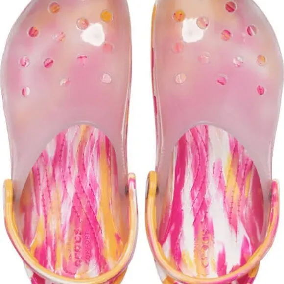 Crocs Unisex Adult Classic Translucent Marbled Clog Sizes 11/ 12 M