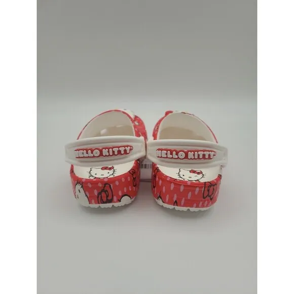 Crocs X Sanrio Hello Kitty Red Kid's Size C6 Classic Clog Slip On 210577-90H New