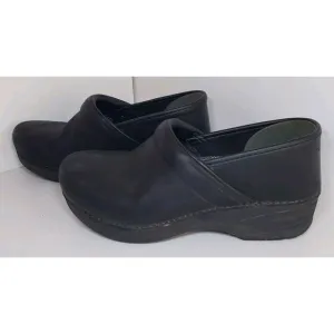 Dansko Professional XP 2.0 Women's Black Leather Clogs Size EU 38/US 7.5-8