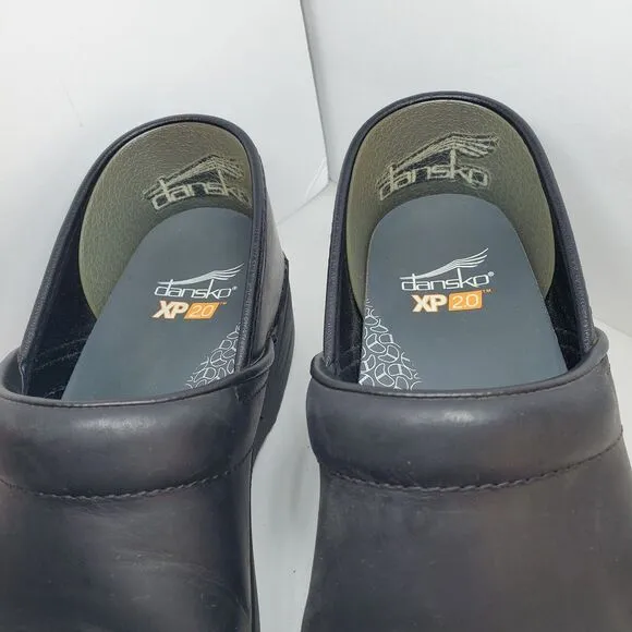 Dansko Professional XP 2.0 Women's Black Leather Clogs Size EU 38/US 7.5-8