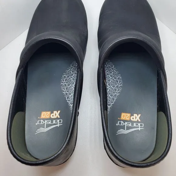 Dansko Professional XP 2.0 Women's Black Leather Clogs Size EU 38/US 7.5-8