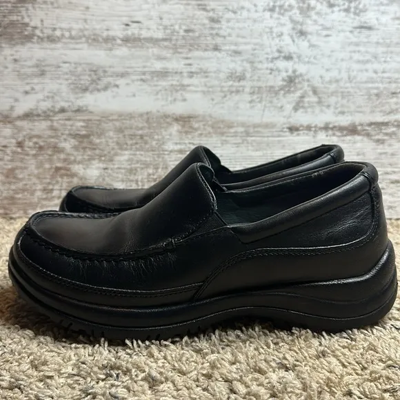Dansko Wayne Black Leather Full Grain Casual Loafers Mens Size 43
