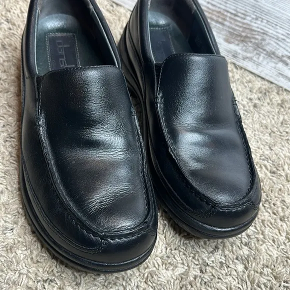 Dansko Wayne Black Leather Full Grain Casual Loafers Mens Size 43