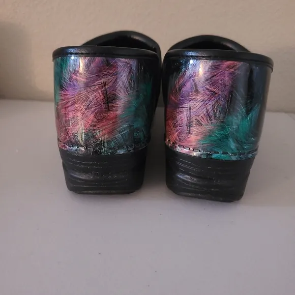 dansko XP professional patent leather multicolor clogs fireworks size 41 US 10.5
