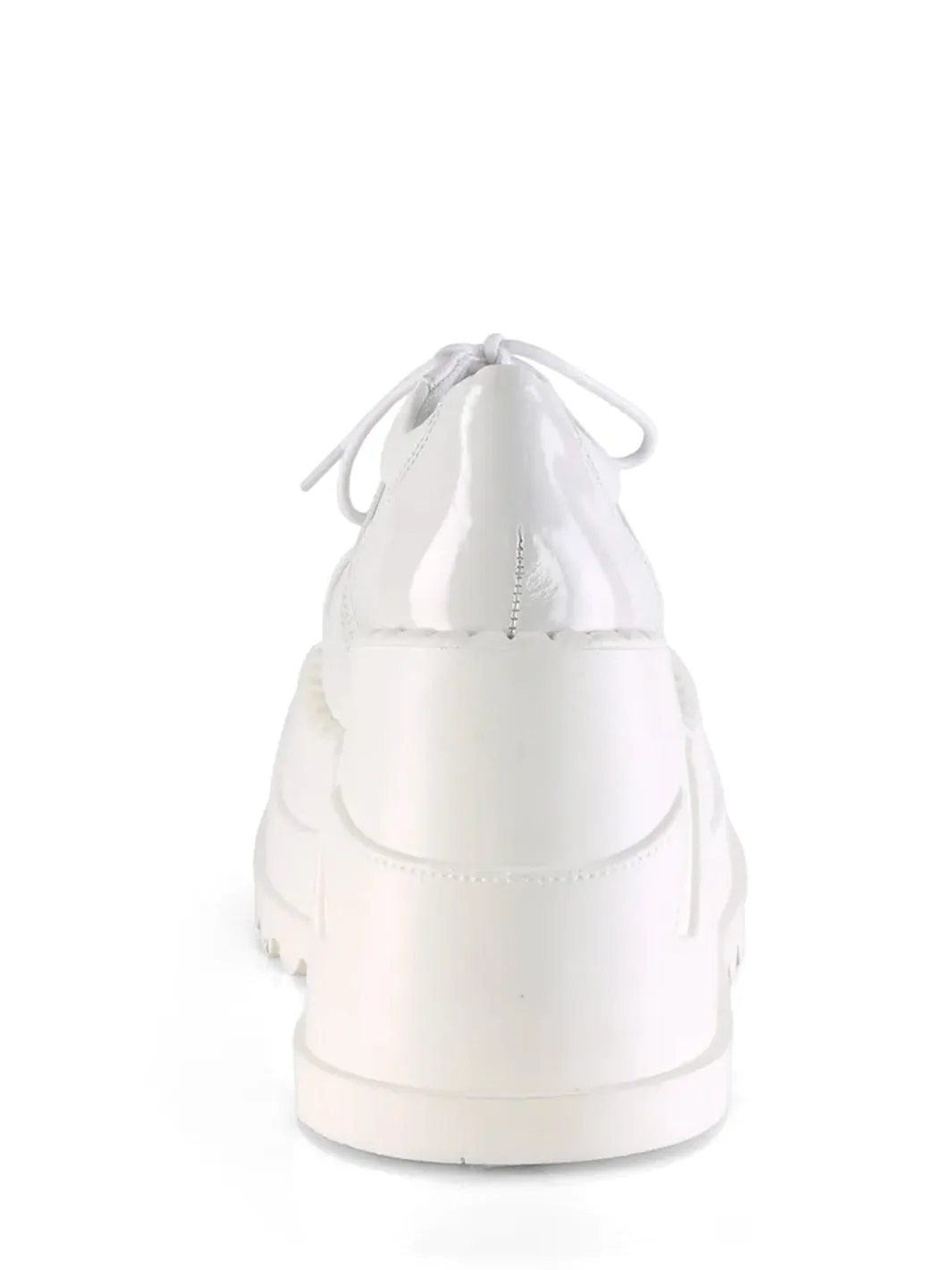DEMONIA STOMP 08 PLATFORM SNEAKERS - WHITE VEGAN LEATHER