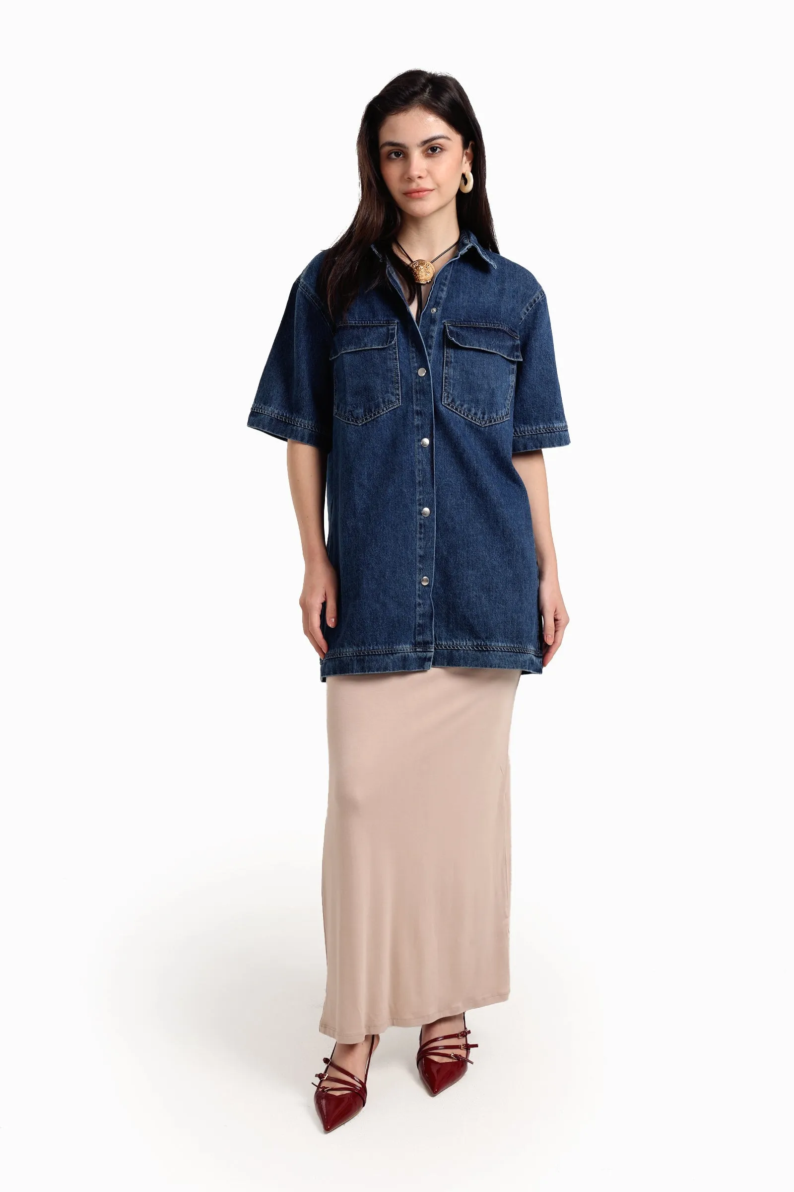 Denim Shirt With Pockets
