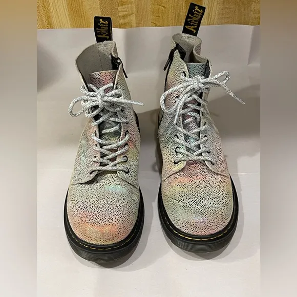 Dr Martens 1460 Pascal J Rainbow Iridescent Boots Kids Youth