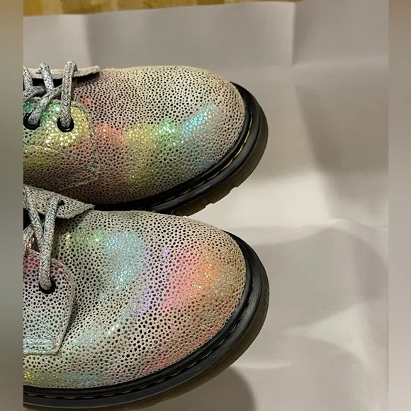 Dr Martens 1460 Pascal J Rainbow Iridescent Boots Kids Youth