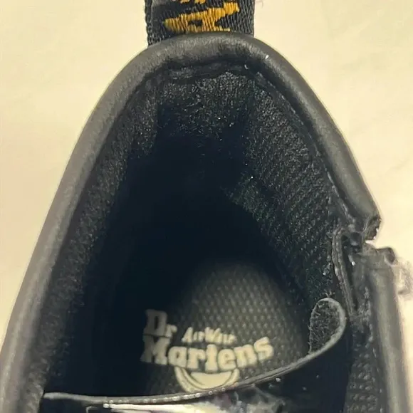 Dr. Martens 1460J Black 8-Eye Patent Leather Lace-Up/Zip-Up Combat Boots Size 2