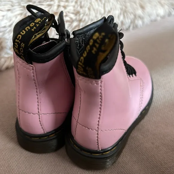 Dr. Martens Patent Pink Boots