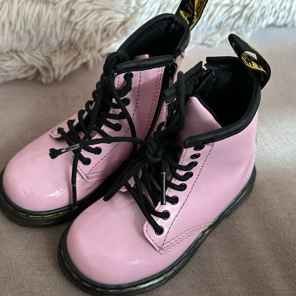 Dr. Martens Patent Pink Boots