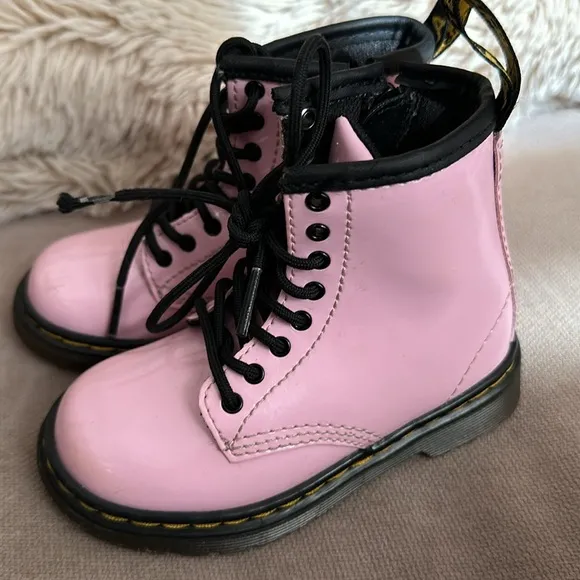 Dr. Martens Patent Pink Boots