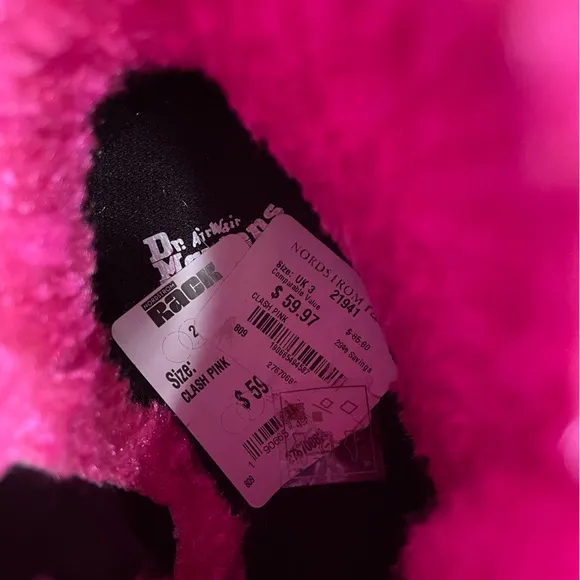 Dr. Martens Pink Fuzzy Boots