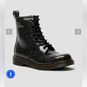 Dr. Martens Youth 1460 Glitter Lace Up Boots in Black Cosmic Glitter