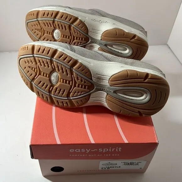 Easy Spirits Argyle Mesh Clogs Light Gray size 5.5 M