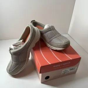 Easy Spirits Argyle Mesh Clogs Light Gray size 5.5 M