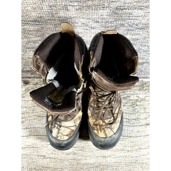 Field and Stream Primaloft 800g Insulation Gore-tex Camo Hunting Boots 9.5