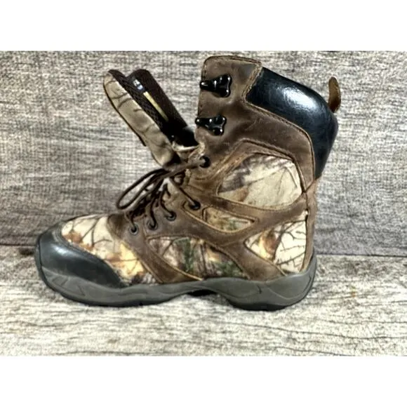 Field and Stream Primaloft 800g Insulation Gore-tex Camo Hunting Boots 9.5