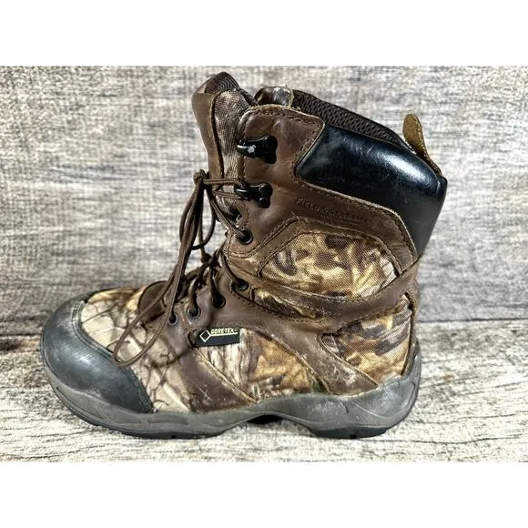 Field and Stream Primaloft 800g Insulation Gore-tex Camo Hunting Boots 9.5