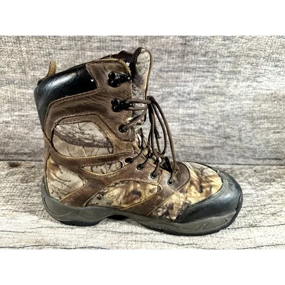 Field and Stream Primaloft 800g Insulation Gore-tex Camo Hunting Boots 9.5