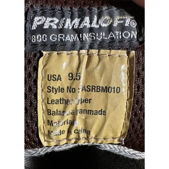 Field and Stream Primaloft 800g Insulation Gore-tex Camo Hunting Boots 9.5