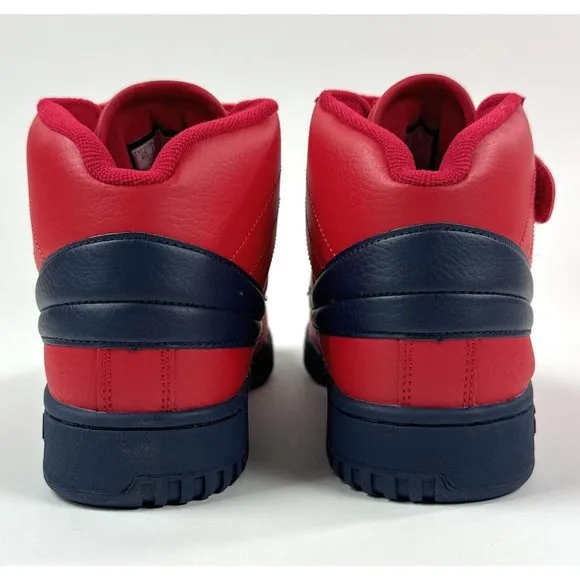 Fila F-13V LEA SYN Hi Top Mens Red Navy Basketball Shoes Sneakers 1VF059LX-640