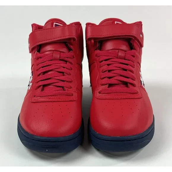 Fila F-13V LEA SYN Hi Top Mens Red Navy Basketball Shoes Sneakers 1VF059LX-640