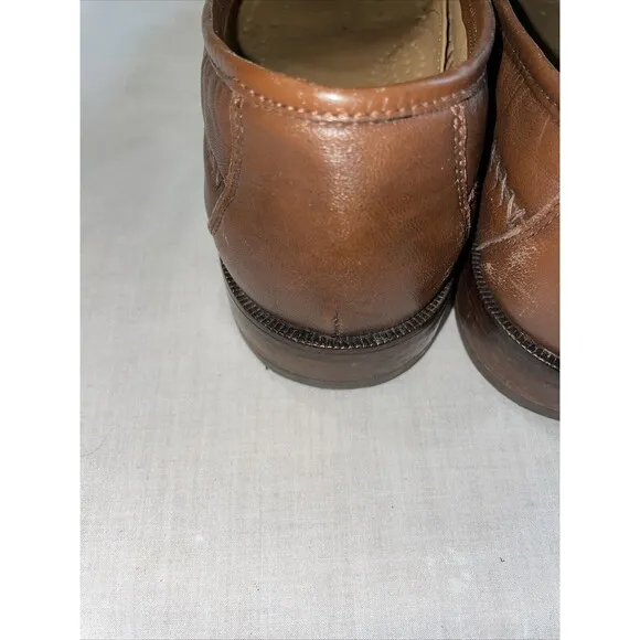 Florsheim Men’s Dressy Loafers Sz 9.5 M Brown Leather Faux Gator Business Formal