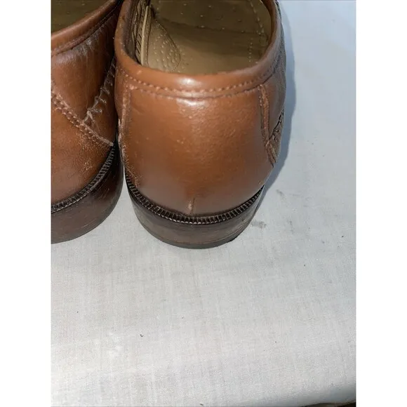 Florsheim Men’s Dressy Loafers Sz 9.5 M Brown Leather Faux Gator Business Formal